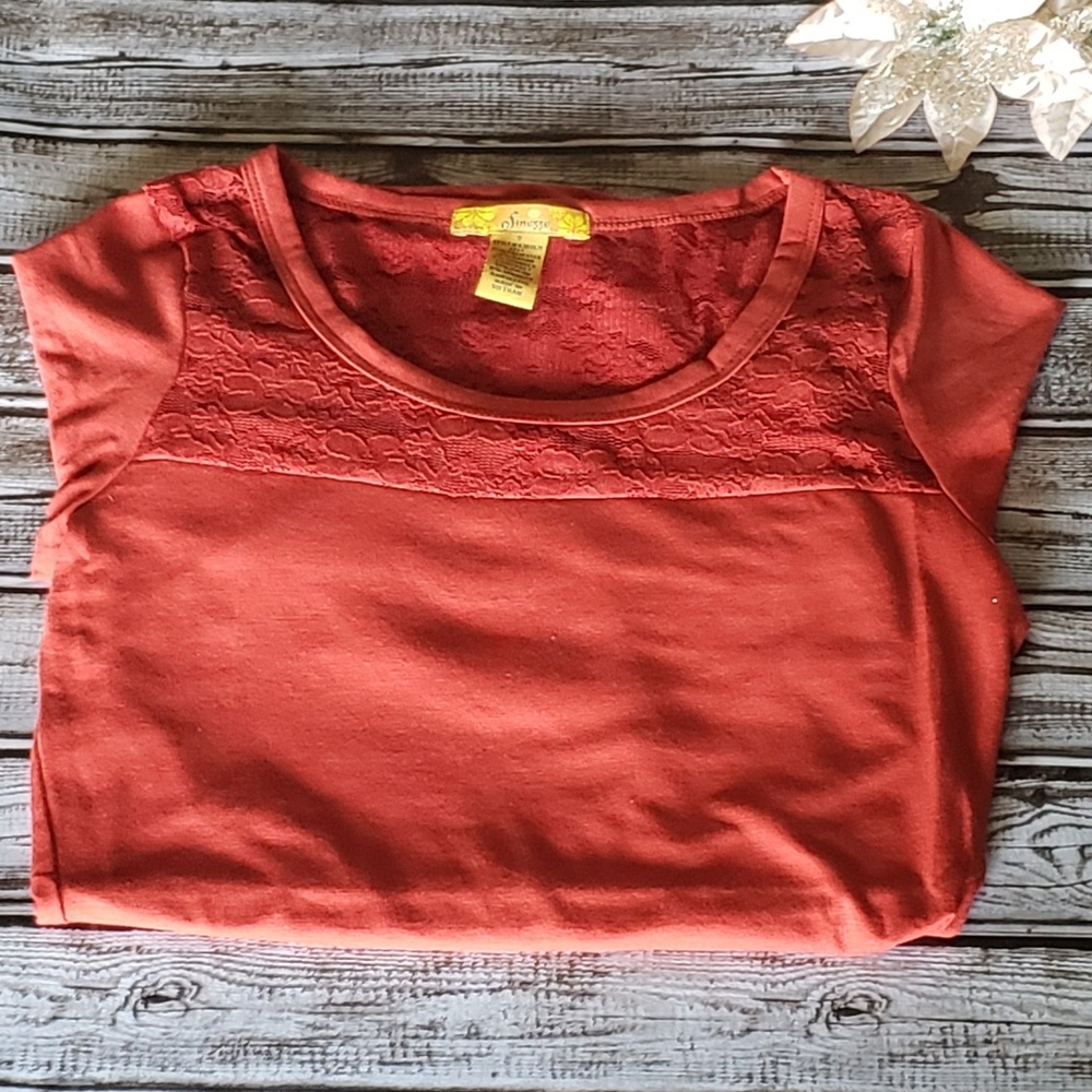 Long Sleeve Semi Lace Top